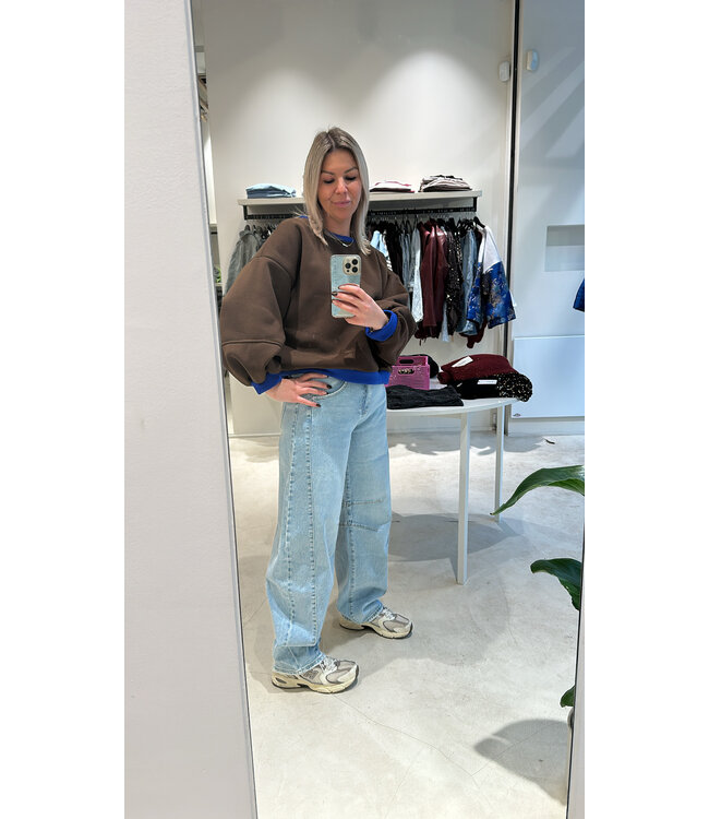 Rosie sweater brown/blue