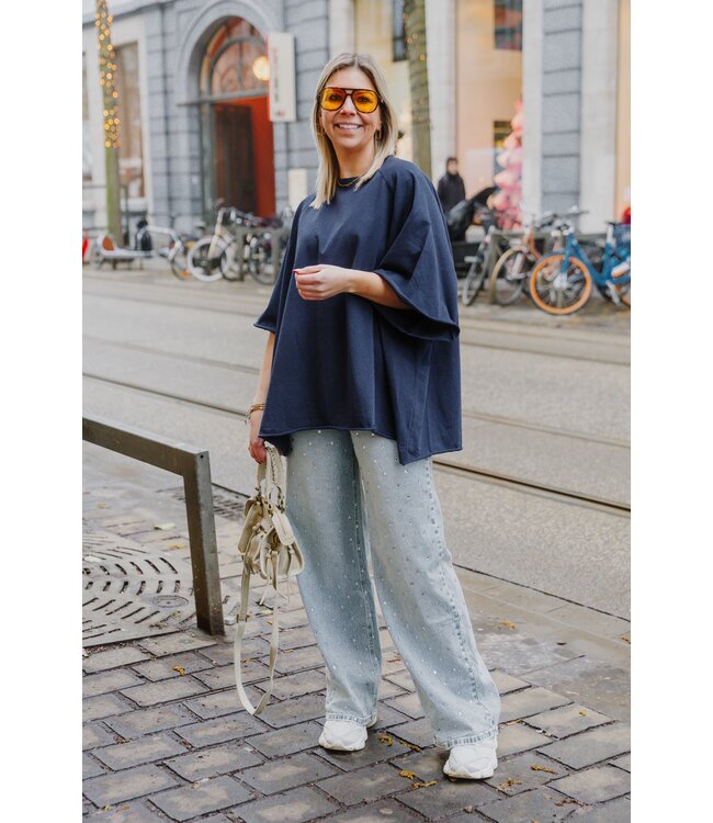 Oversized t-shirt marine