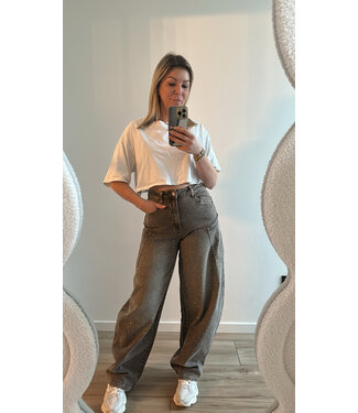 Glitter ballon jeans brown/beige