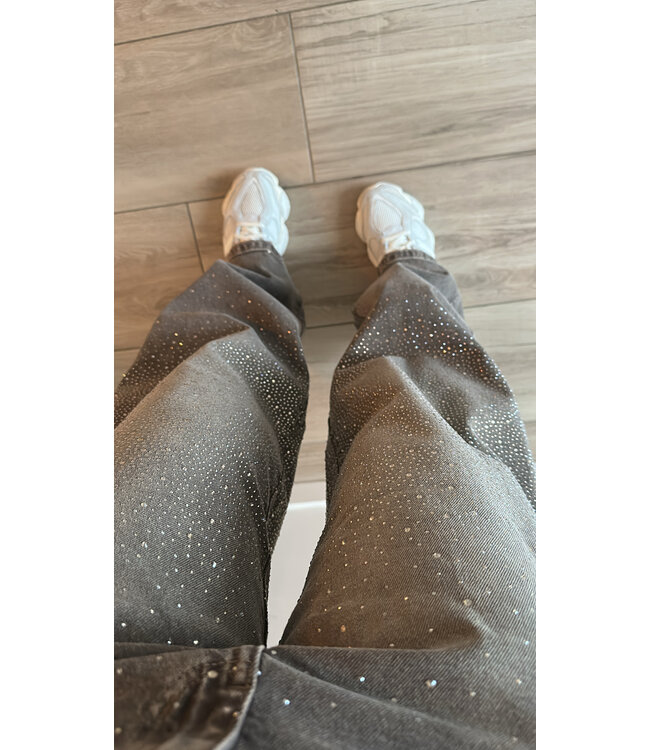Glitter ballon jeans brown/beige