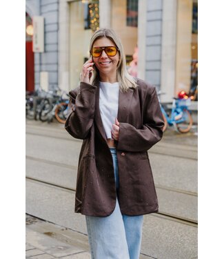 Studs blazer brown