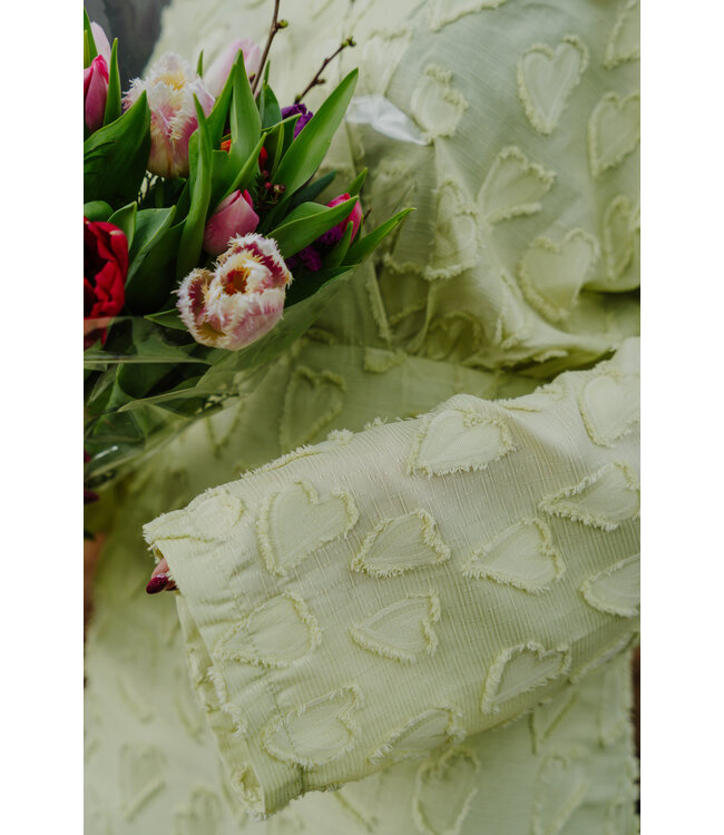 Hearts dress pistache