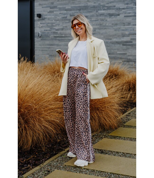 Satin leo pants stripes