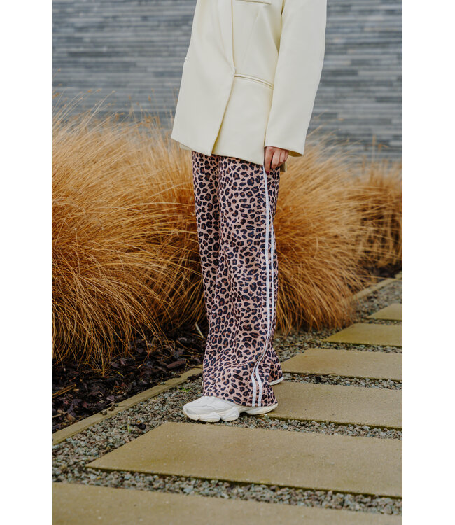 Satin leo pants stripes