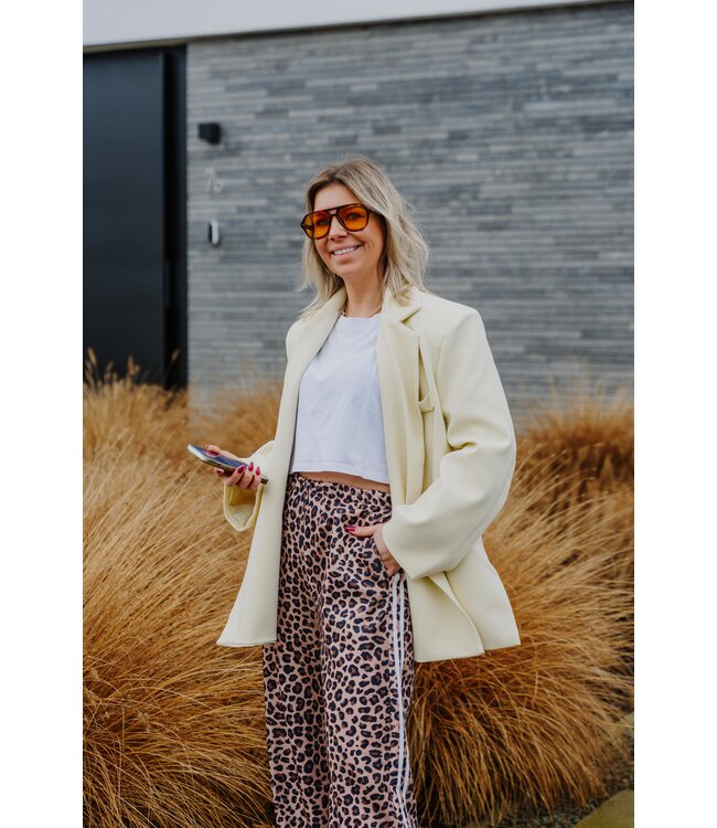 Satin leo pants stripes