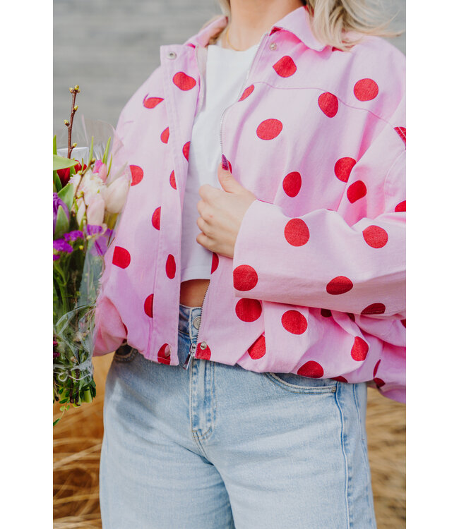 Jacket dots pink/red