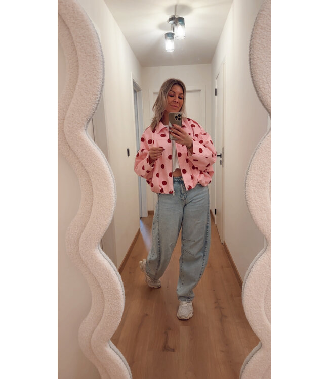 Jacket dots pink/red
