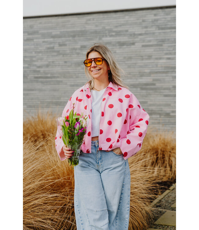 Jacket dots pink/red