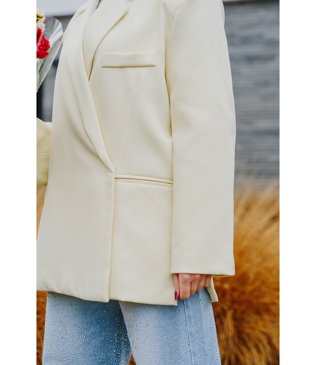 Oversized blazer soft yellow