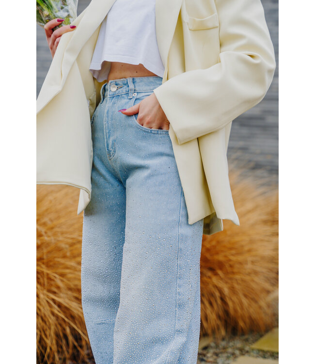 Ballon glitter jeans blue