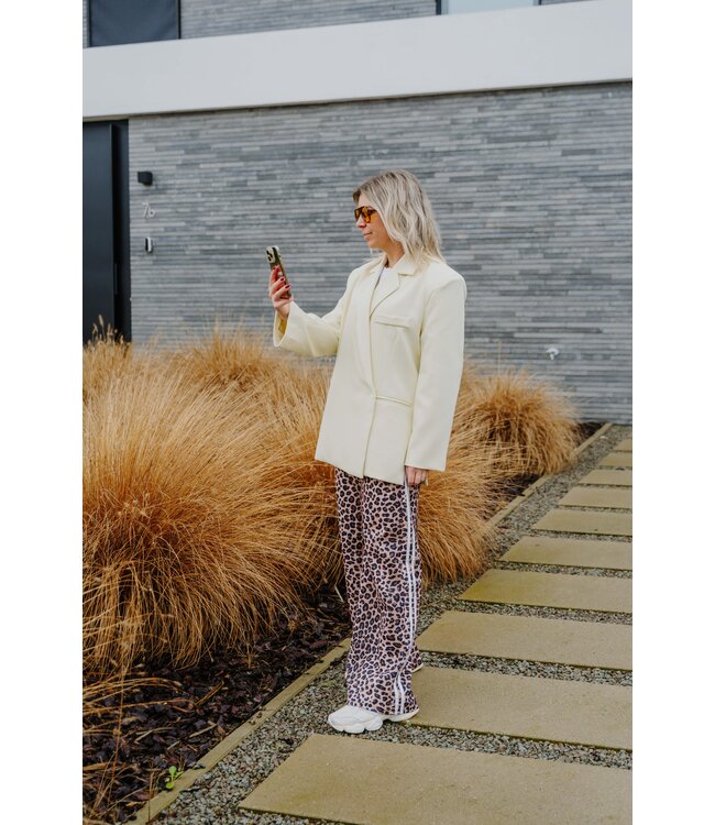 Satin leo pants stripes