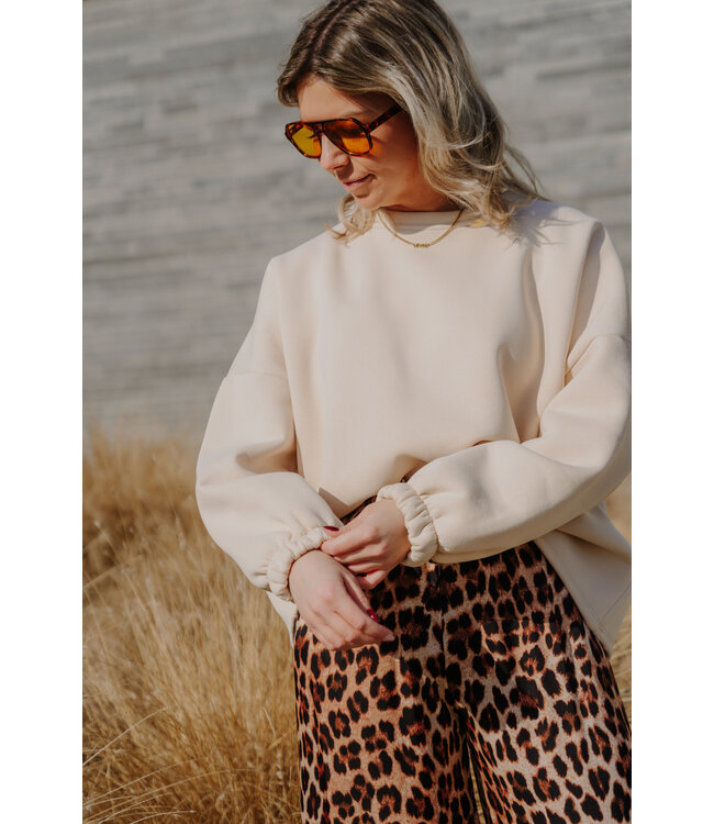 Coffee addict sweater beige