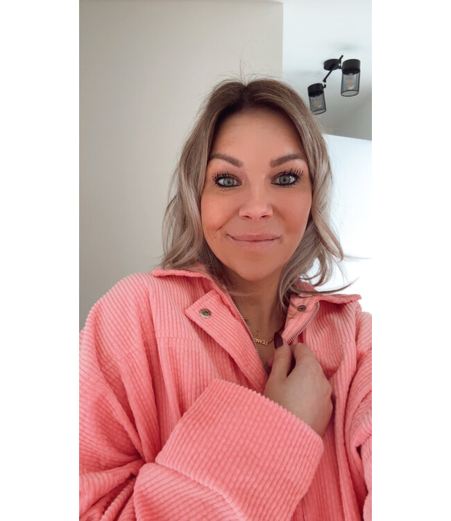 Corduroy jacket pink