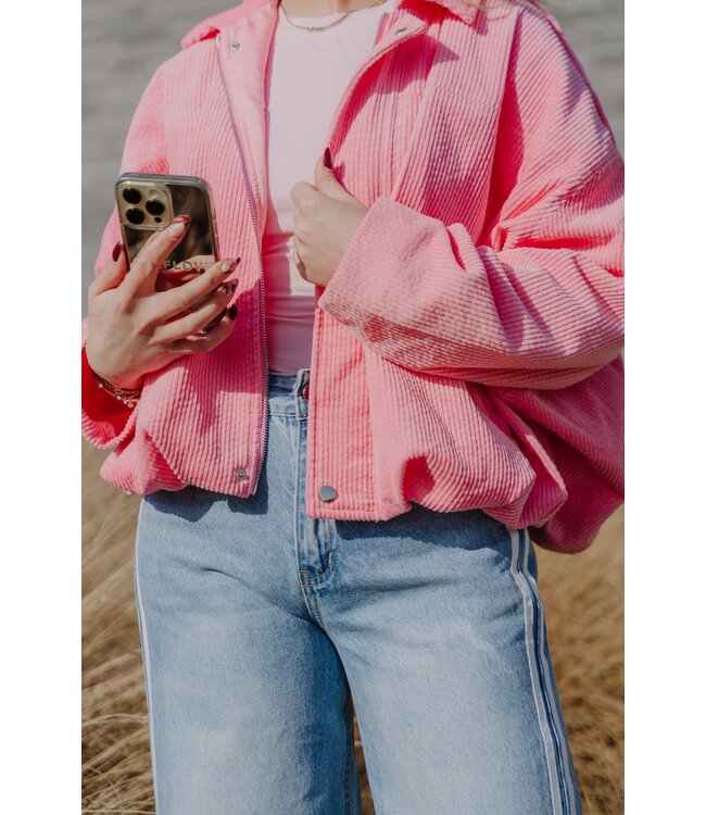 Corduroy jacket pink