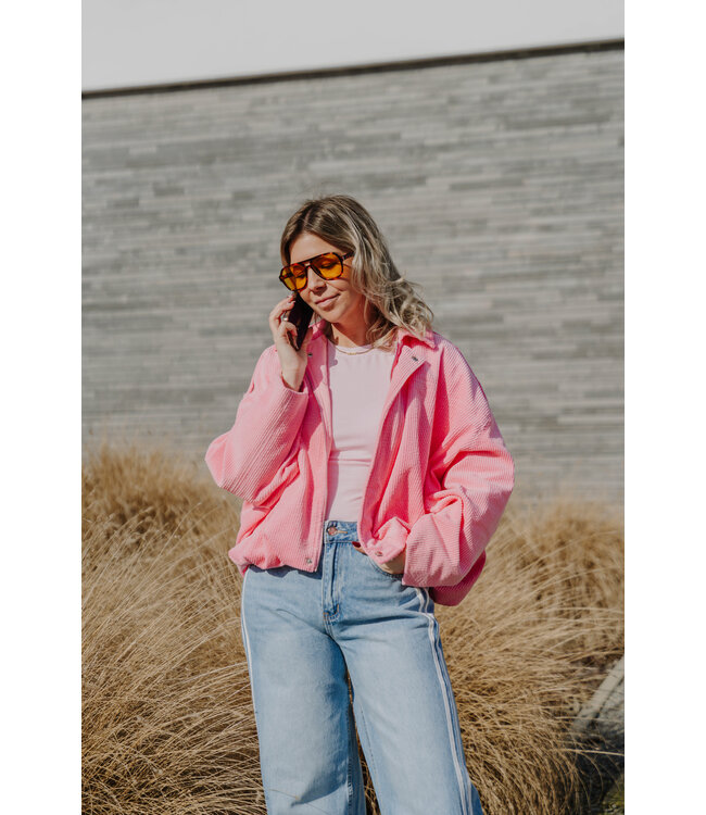 Corduroy jacket pink