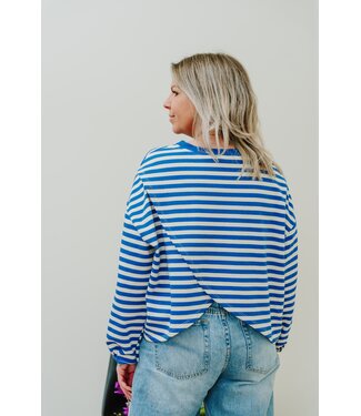 Striped sweater cobalt