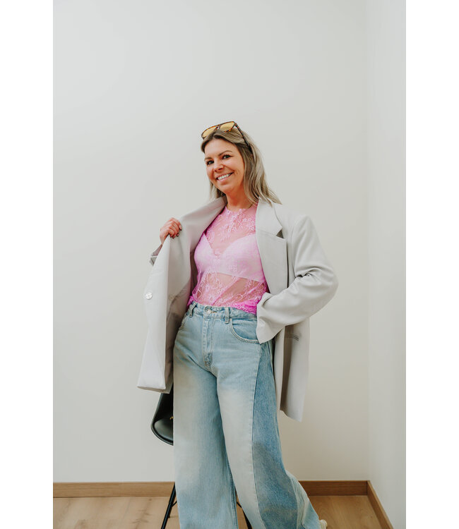 Oversized blazer soft grey