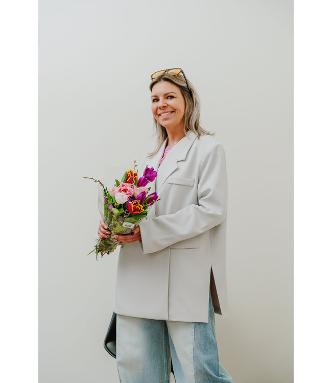 Oversized blazer soft grey