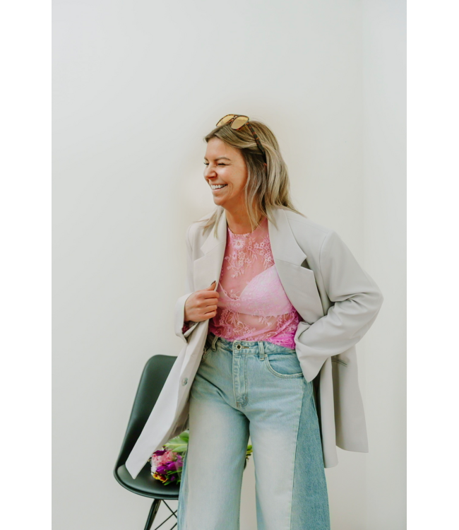 Oversized blazer soft grey