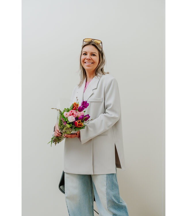 Oversized blazer soft grey