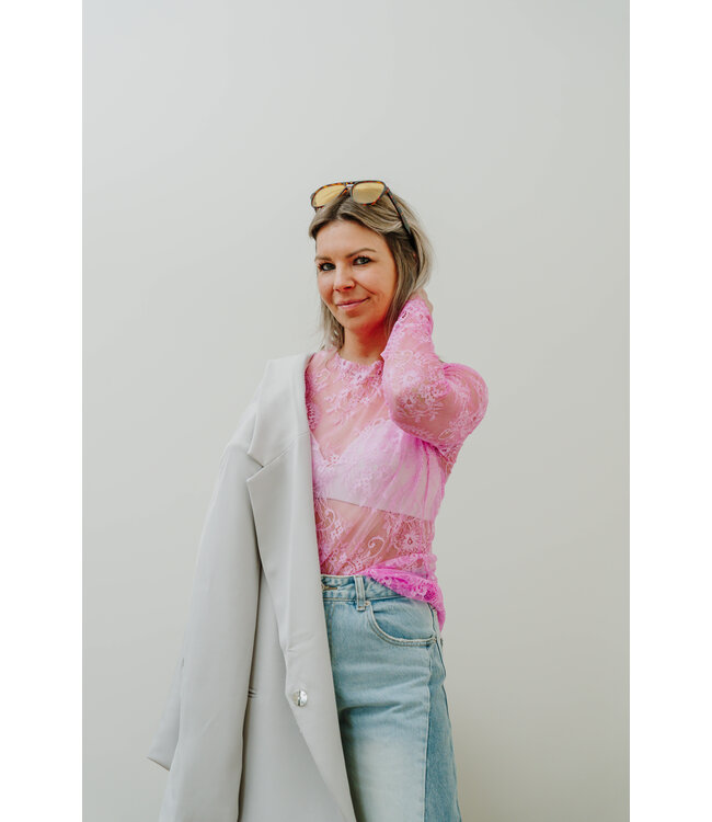 Lace top pink