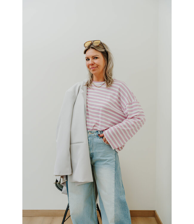 Striped t-shirt rose