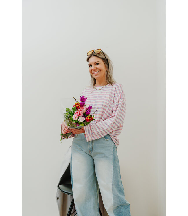 Striped t-shirt rose