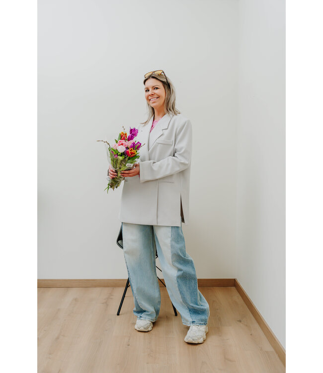 Oversized blazer soft grey