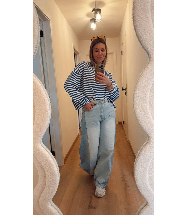 Striped sweater cobalt