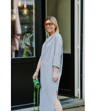 One shoulder dress grey