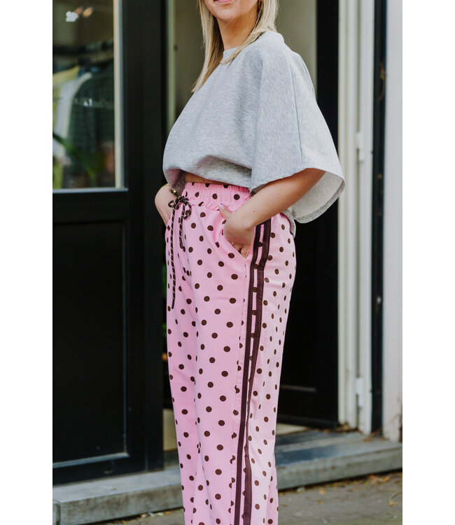 Dots pants pink/brown