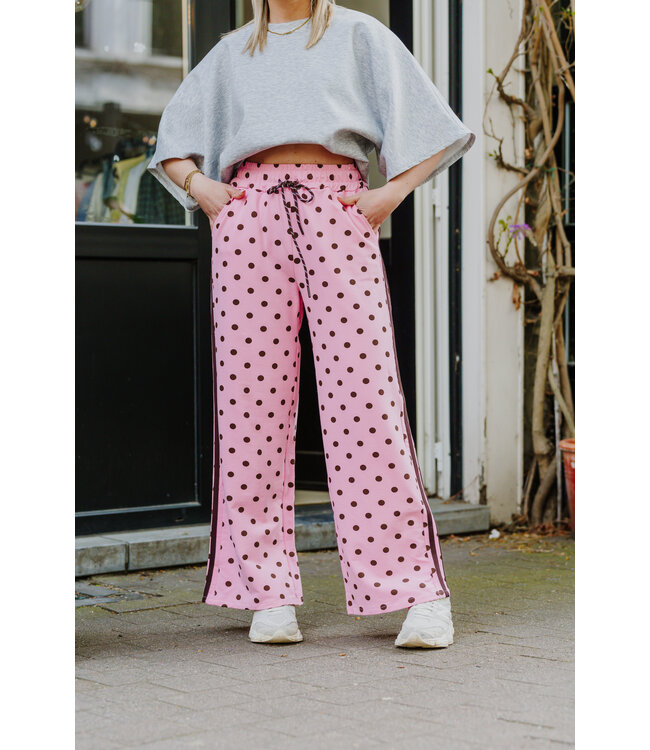 Dots pants pink/brown