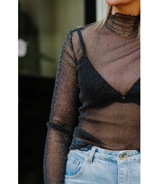 Glitter top black