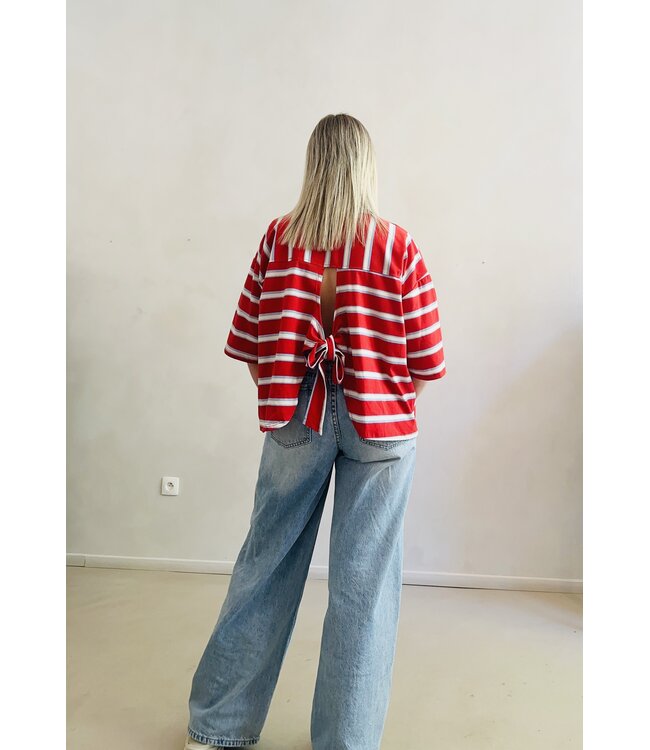 T-shirt red/blue bow