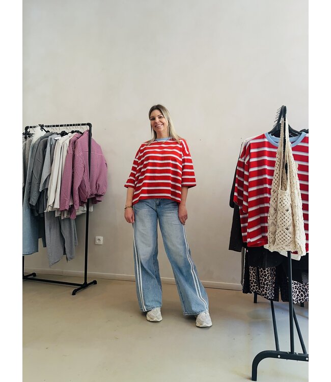 T-shirt red/blue bow