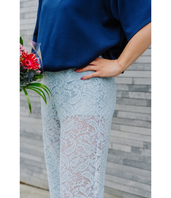 Lace pants sky blue