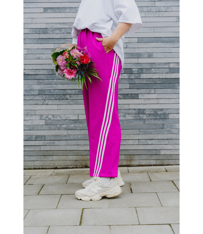 Pants stripes magenta