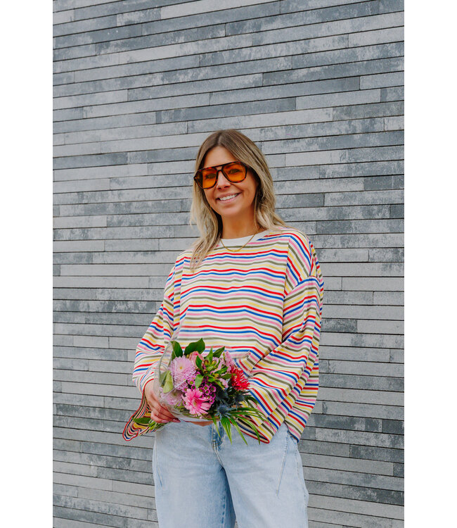 Striped rainbow t-shirt