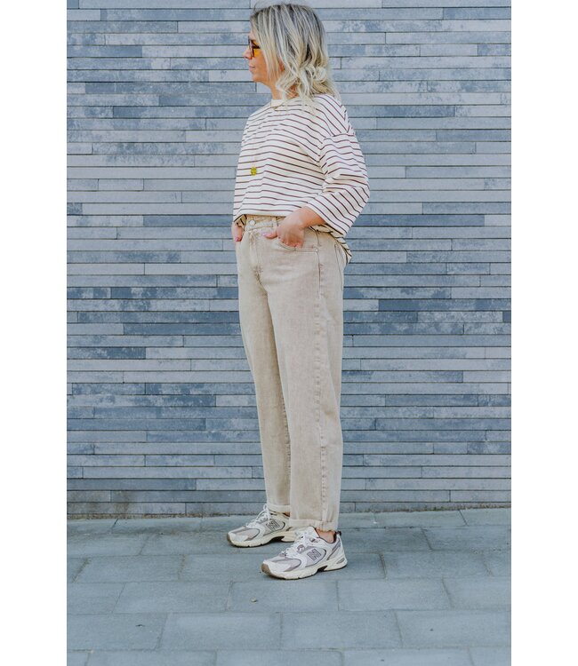 Balloon jeans beige