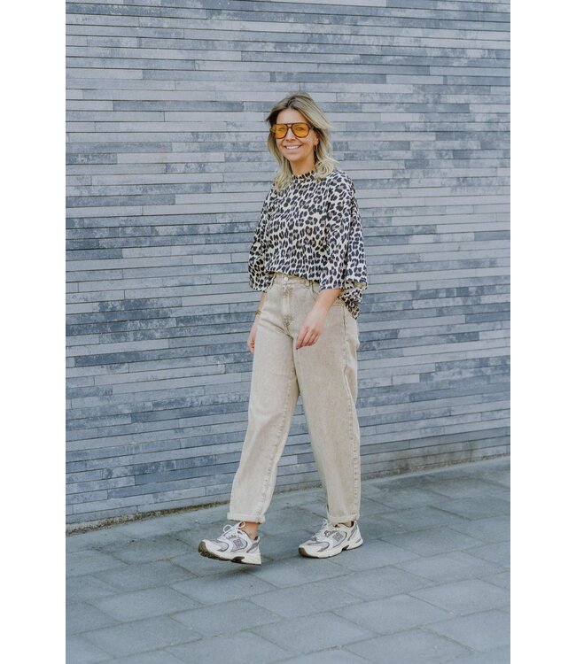 Balloon jeans beige