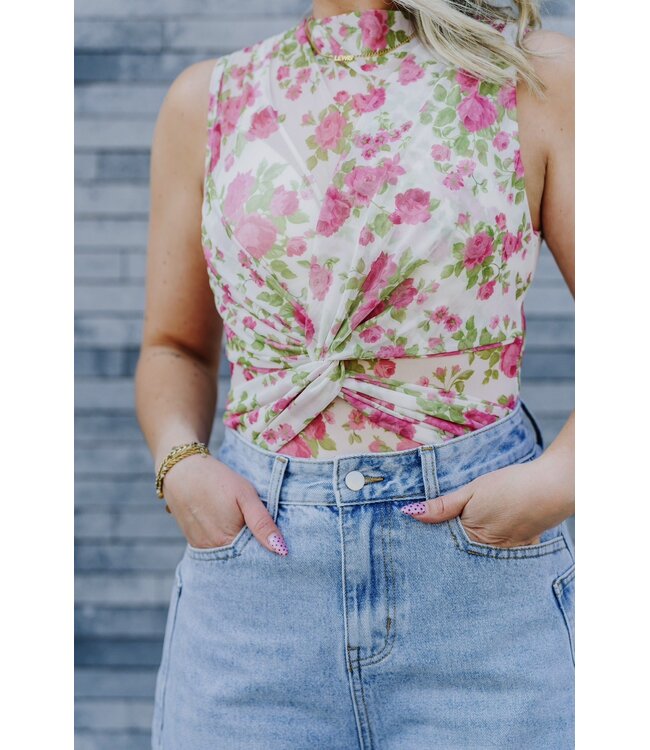 Flower body pink/green