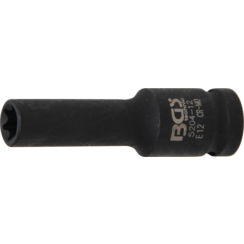 Impact Socket E-Type, deep  12.5 mm (1/2") Drive  E12 mm