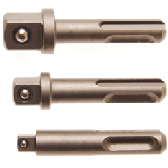 Adapterset  SDS - buitenvierkant 6,3 mm (1/4"), 10 mm (3/8"), 12,5 mm (1/2")  3-dlg