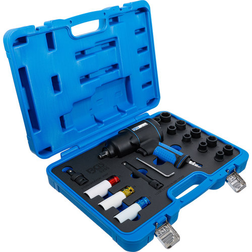 BGS  Technic Air Impact Wrench and Impact Socket Set | 12.5 mm (1/2") | 1200 Nm | 16 pcs.