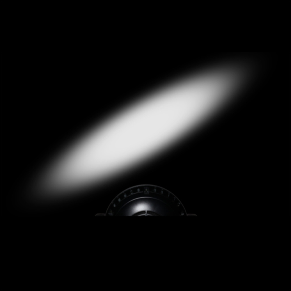 Ovale lichtbundel uit de Sparx 12