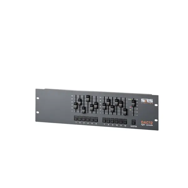 SRS Lighting* SRS Lighting | 12- of 18-kanaals bedieningspaneel | 19-inch 3U | DMX+ 0/+10V console | DMX out: 3+5pin | incl. externe voeding