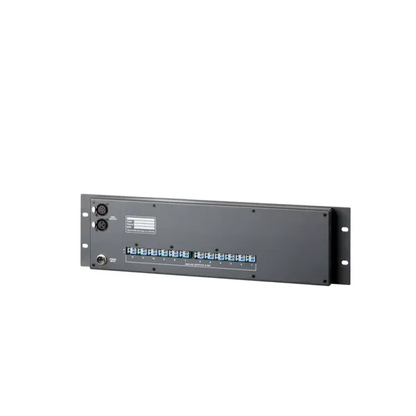 SRS Lighting* SRS Lighting | 12- of 18-kanaals bedieningspaneel | 19-inch 3U | DMX+ 0/+10V console | DMX out: 3+5pin | incl. externe voeding