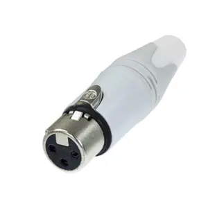 Neutrik Neutrik | NC3FXX-WT | XLR kabeldeel 3 pin bus witte behuizing zilvercontacten XX Neutrik Neutrik | NC3FXX-WT | XLR kabeldeel 3 pin bus witte behuizing zilvercontacten XX
