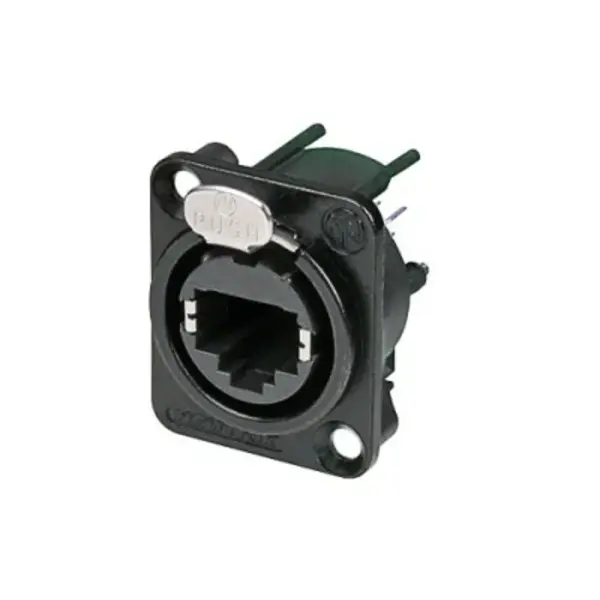 Neutrik | NE8FDV-B | etherCON chassis-D PCB-V zwart Neutrik Neutrik | NE8FDV-B | etherCON chassis-D PCB-V zwart