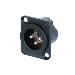 Neutrik Neutrik | NC3MD-LX-BAG | XLR chassis DLX 3 pin pen zwarte behuizing zilvercontacten Neutrik Neutrik | NC3MD-LX-BAG | XLR chassis DLX 3 pin pen zwarte behuizing zilvercontacten